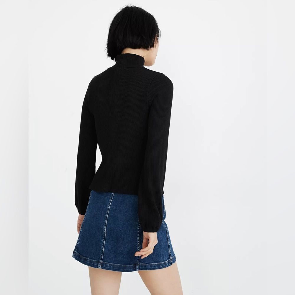 Madewell Black Long Sleeve Turtleneck Top
